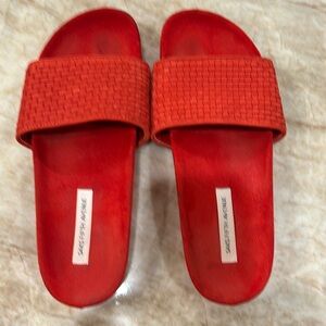 Women’s size 8 red slides